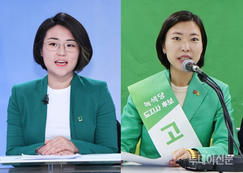 왼쪽부터 녹색당 신지예 서울시장 후보, 고은영 제주지사 후보 ⓒ뉴시스