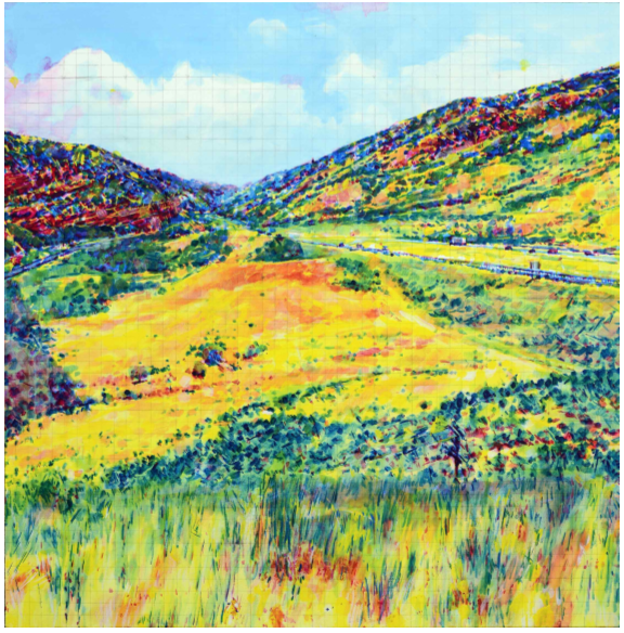 ▲ Landscape in Cyan, Magenta, Yellow, 130x127.5cm, oil on canvas, 2019 / 제공=영은미술관