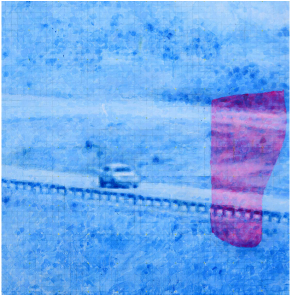 ▲ Landscape in Cyan, 130x127.5cm, oil on canvas, 2019 / 제공=영은미술관