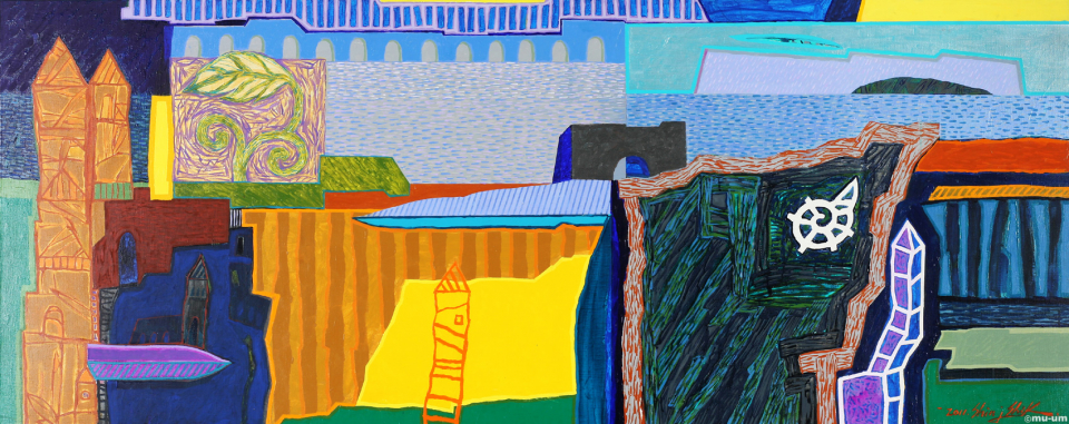 panorama acrylic on canvas, 91x227.5cm, 2011