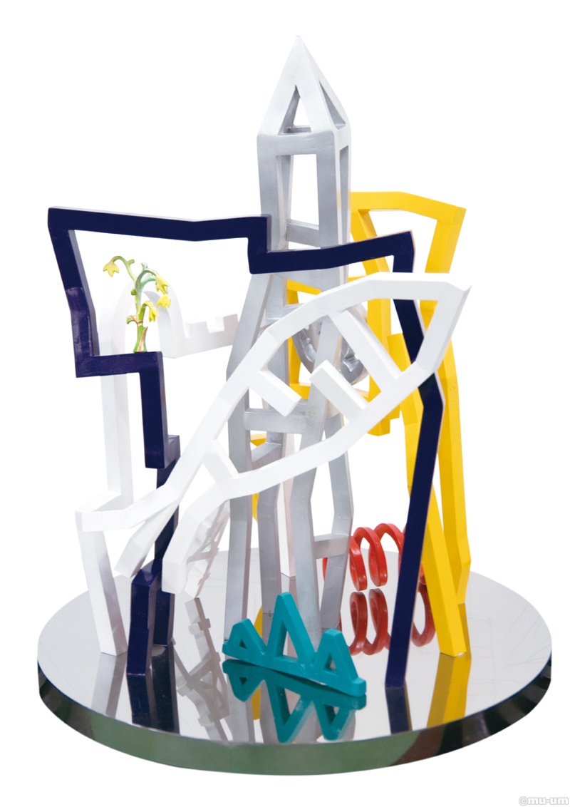obelisk plastic+enamel, super mirror stainless steel, 85x85x87(H)cm, 201