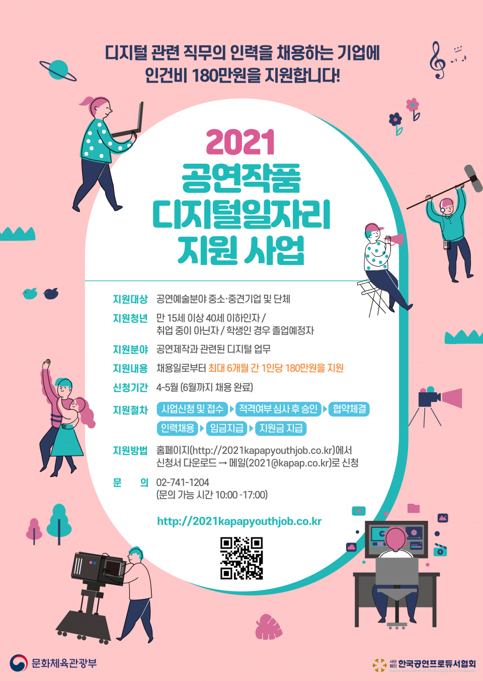 2021 공연작품 디지털일자리 지원사업 포스터 ⓒ(사)공연한국프로듀서협회