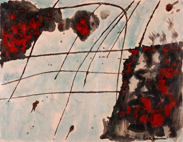  Rain, 170x132, Oil on canvas, 1972 N.Y. ⓒ백철극 작가