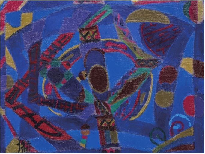 전혁림(1916-2010), 정물, 1994, 캔버스에 유채, 40.9x53cm(10호) ⓒ누보