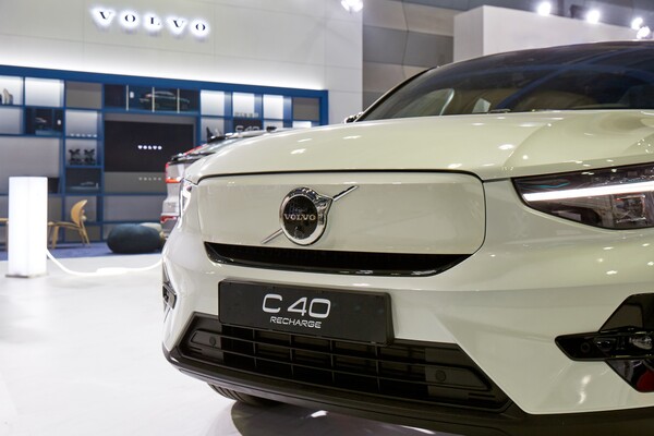 볼보자동차코리아가 오는 19일까지 xEV트렌드코리아 2022에서 순수 전기 SUV C40 리차지를 전시한다.&nbsp;[사진제공=볼보자동차코리아]