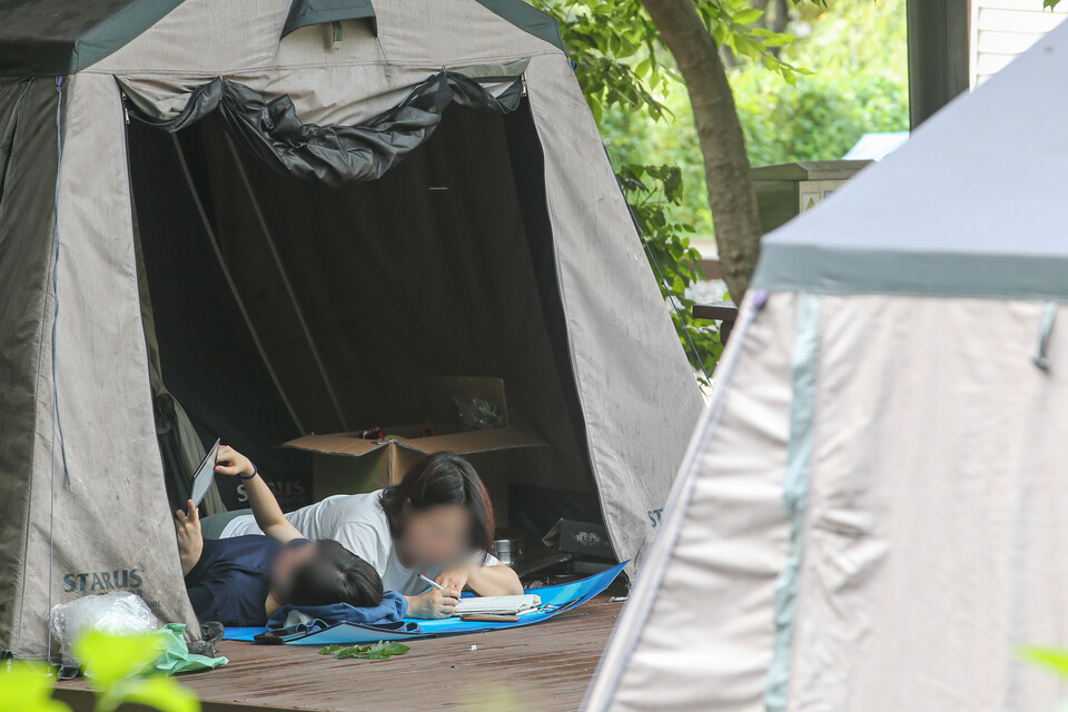 서울 시내 한 캠핑장 (사진은 기사 내용과 무관함) [사진제공=뉴시스]
