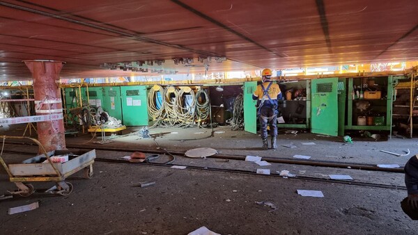 현대중공업 울산조선소 사고 현장 [사진제공=현대중공업지부]