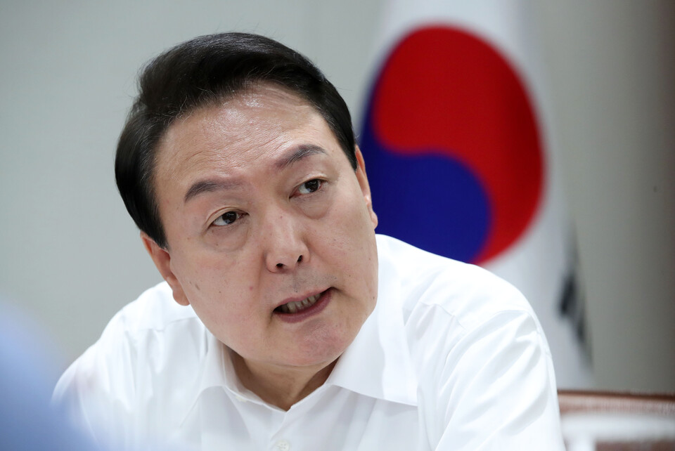 윤석열 대통령이 30일 오전 서울 용산 대통령실 청사 대회의실에서 수석비서관회의를 주재하고 있다. [사진제공=뉴시스]