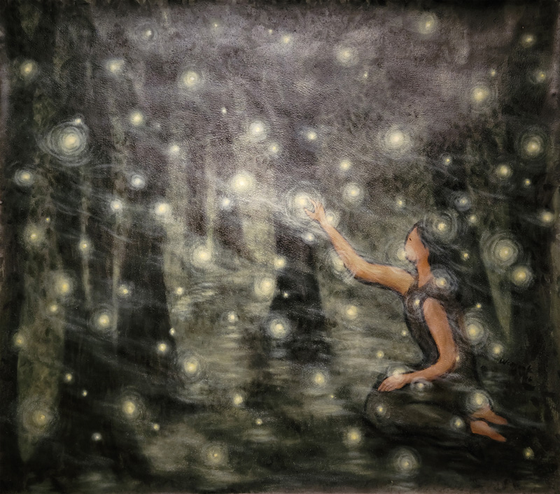 Forest Lights I, 196×174cm, Oil on Canvas, 2016 [사진제공=김원숙 작가]