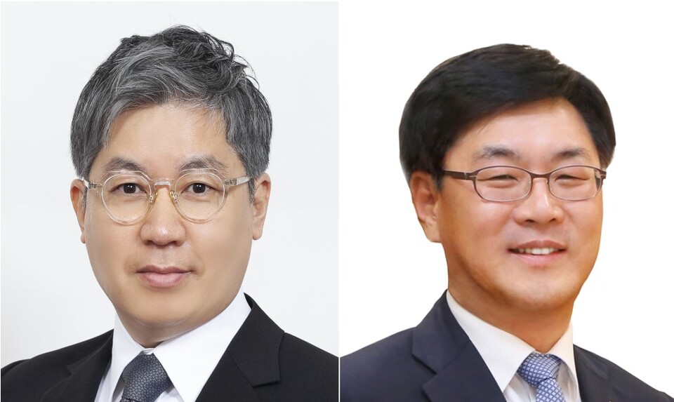 HDC현대산업개발 최익훈 대표이사(왼쪽) 김회언 대표이사(오른쪽) [사진제공=HDC현대산업개발]