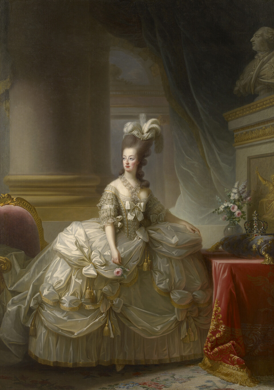 <프랑스 왕비 마리 앙투아네트>, 비제 르브룅, 1778년, 캔버스에 유화, 273.0 x 193.5 cm,[사진제공= 빈미술사박물관]