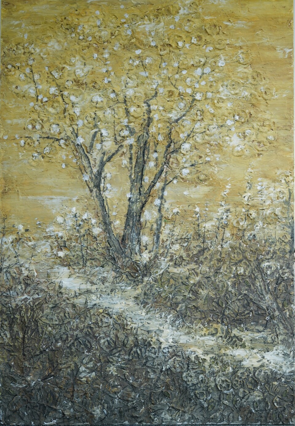 12 전병현 112 x 162 cm, blossom field, 2010, Mixed media on canvas&nbsp;ⓒ누보<br>
