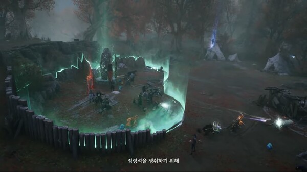 게임의 길드전은 점령석을 중심으로 진행된다. [이미지 출처=온라인 프리뷰 갈무리]