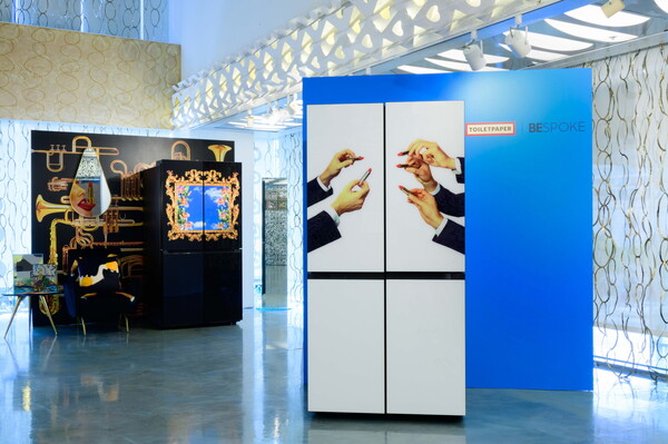 삼성 비스포크 토일렛페이퍼 디자인 한정판 냉장고 [사진 제공=삼성전자]