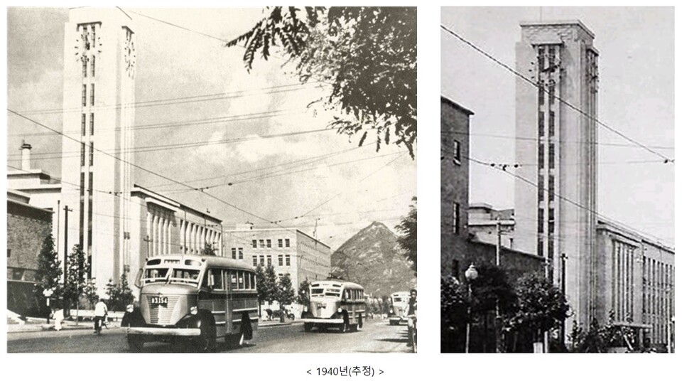 1940년경 서울시의회 시계탑 사진. [사진제공=서울시의회]