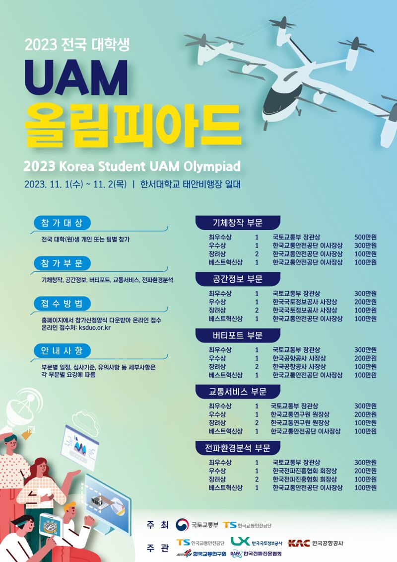 전국 대학생 UAM 올림피아드 포스터. [사진출처=한국교통안전공단]<br>