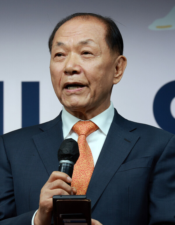 황우여 국민의힘 상임고문이 1일 오전 서울 영등포구 중앙당사에서 열린 2024 신년인사회에서 인사말을 하고 있다. 2024.01.01. [사진제공=뉴시스]