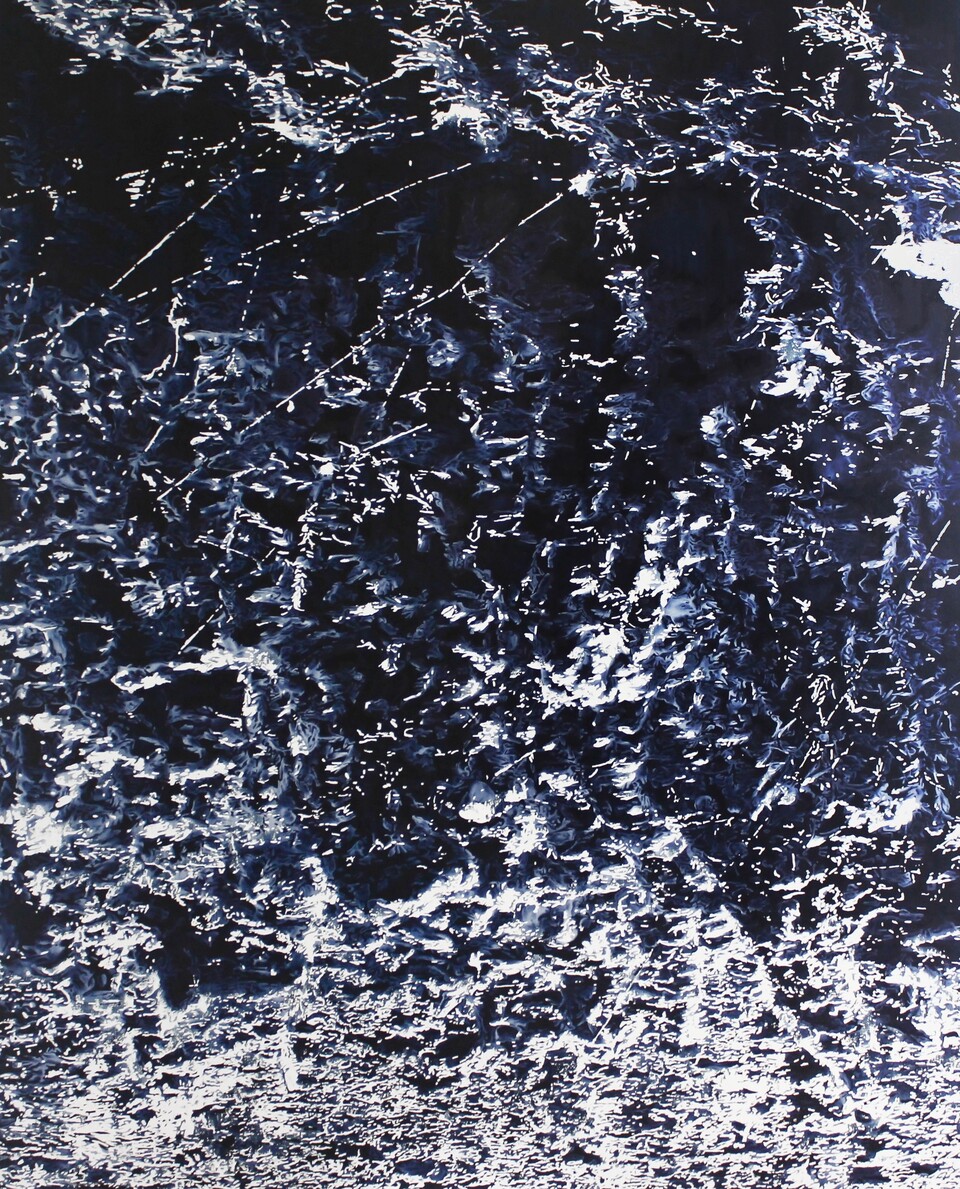 움벨트_ 바다1 (umwelt_sea1), 162.2 x 130.3cm, oil on canvas, 2024.<br>