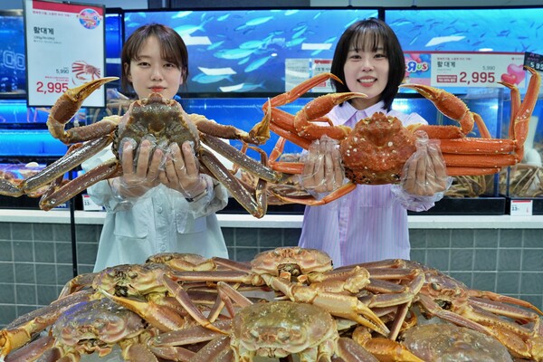 롯데마트가 러시아산 대게를 2995원에 판매한다. [사진 제공=롯데마트]<br>