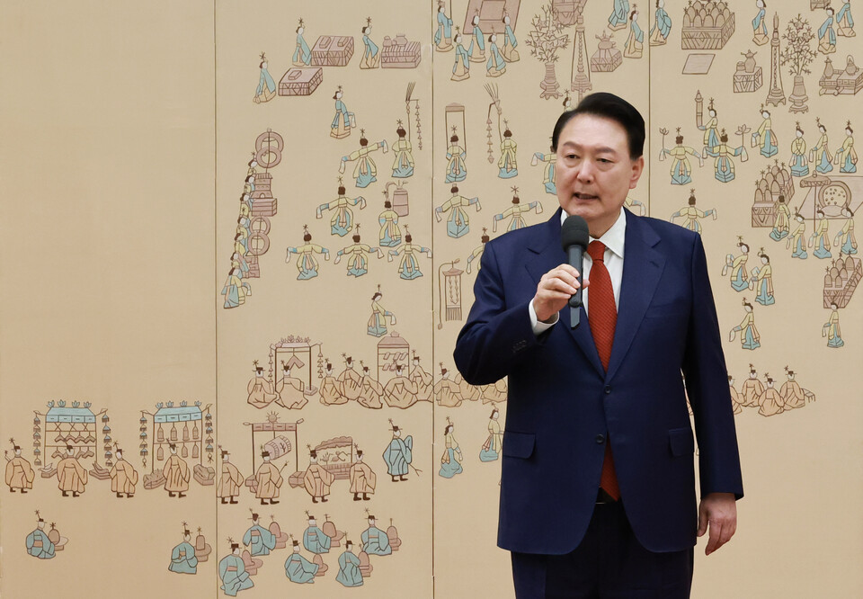 윤석열 대통령이 오는 9일 용산 대통령실에서 취임 2주년 기자회견을 열 예정이다. [사진출처=뉴시스]