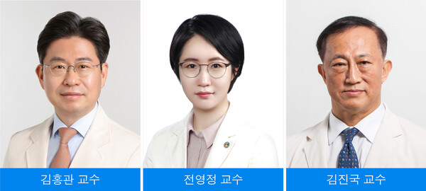 삼성서울병원 김홍관·전영정·김진국 교수. [사진 제공=삼성서울병원]
