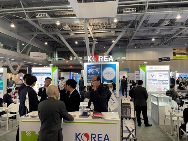 지난해 바이오USA 한국관 부스 전경.[사진제공=한국바이오협회]