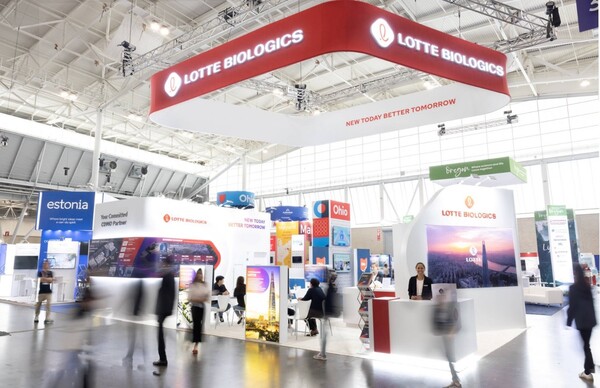 2023 바이오USA 롯데바이오로직스 부스 모습. [사진제공=롯데바이오로직스]