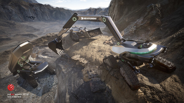 ‘2024 레드닷 디자인 어워드’서 최우수상 수상작 HD현대사이트솔루션의 ‘FUTURE-X’. [사진제공=HD현대]