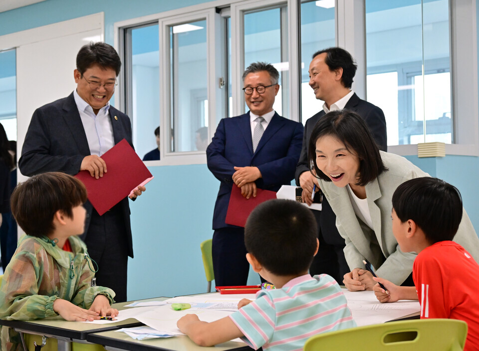 최호정 서울시의회 의장이 서울 구로구 고척초등학교 늘봄학교 현장을 방문했다. [사진제공=서울시의회]