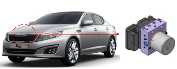 전자제어 유압장치(HECU) 내구성 부족으로 리콜 대상에 포함된 기아 K5 [사진제공=국토교통부]