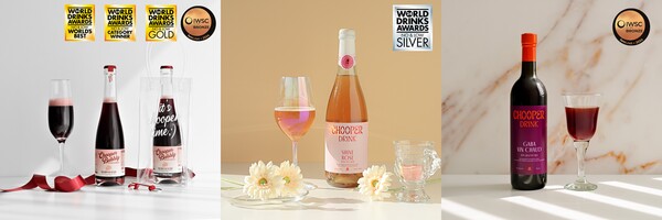 (왼쪽부터) 츄퍼 버블리 피치 샹그리아, 츄퍼 샤인 로제, 츄퍼 졸리가바 [사진제공=로렌츄컴퍼니]<br>