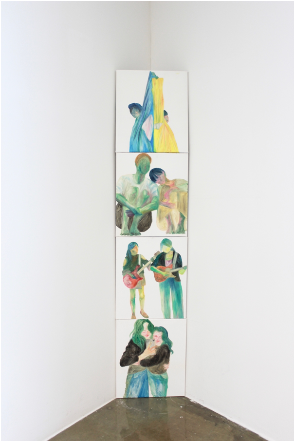 두 여자_캔버스에 유채, 각 45 x 53 (cm), 가변설치, 2020<br>