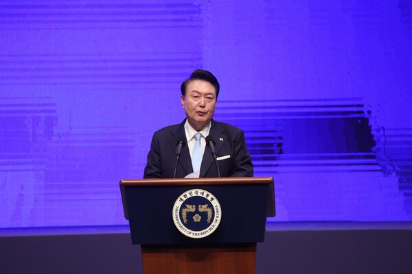 윤석열 대통령이 지난 15일 광복 79주년 경축식에서 기념사를 통해 통일 독트린을 발표했다. [사진 출처=뉴시스]