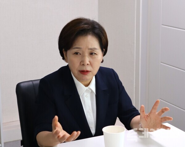 양향자 전 의원이 투데이신문과 인터뷰를 진행하고 있다. ⓒ투데이신문