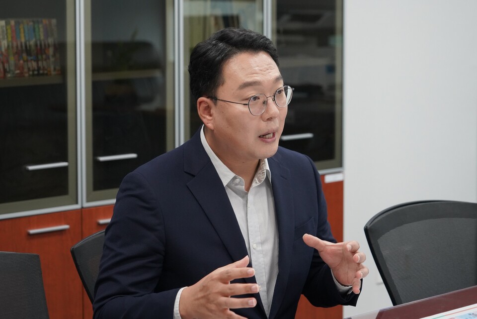 천하람 개혁신당 원내대표가 투데이신문과 인터뷰하고 있다. [사진제공=천하람 의원실]