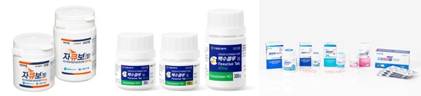위식도역류질환 치료제. 왼쪽부터 제일약품&nbsp;’자큐보‘, 대웅제약&nbsp;’펙수클루‘ HK이노엔 ’케이캡‘.&nbsp; &nbsp;[사진제공=각사]