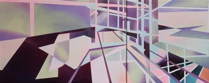 repaired, 27×67.2 cm, oil on canvas, 2017<br>