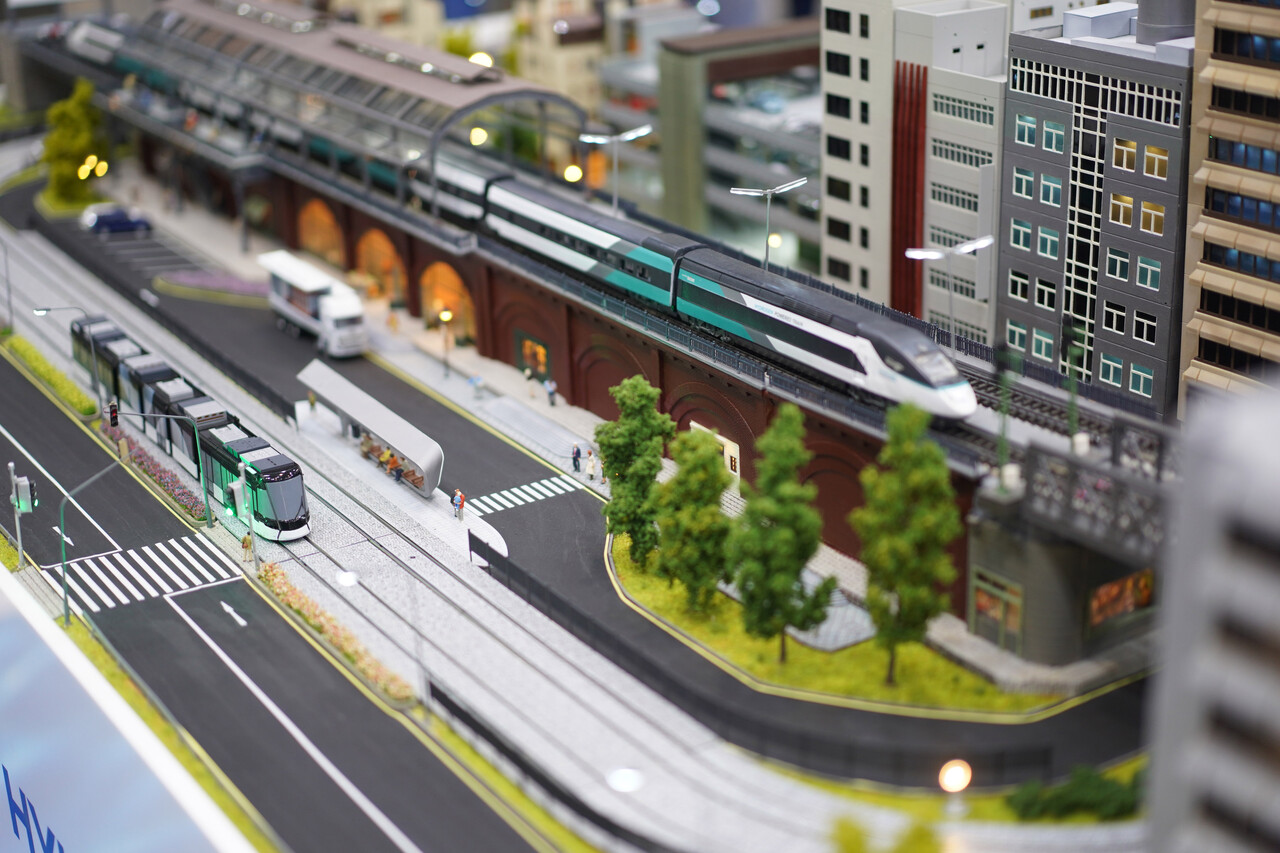 현대로템이 구현한 수소사회 디오라마 [사진제공=현대로템]