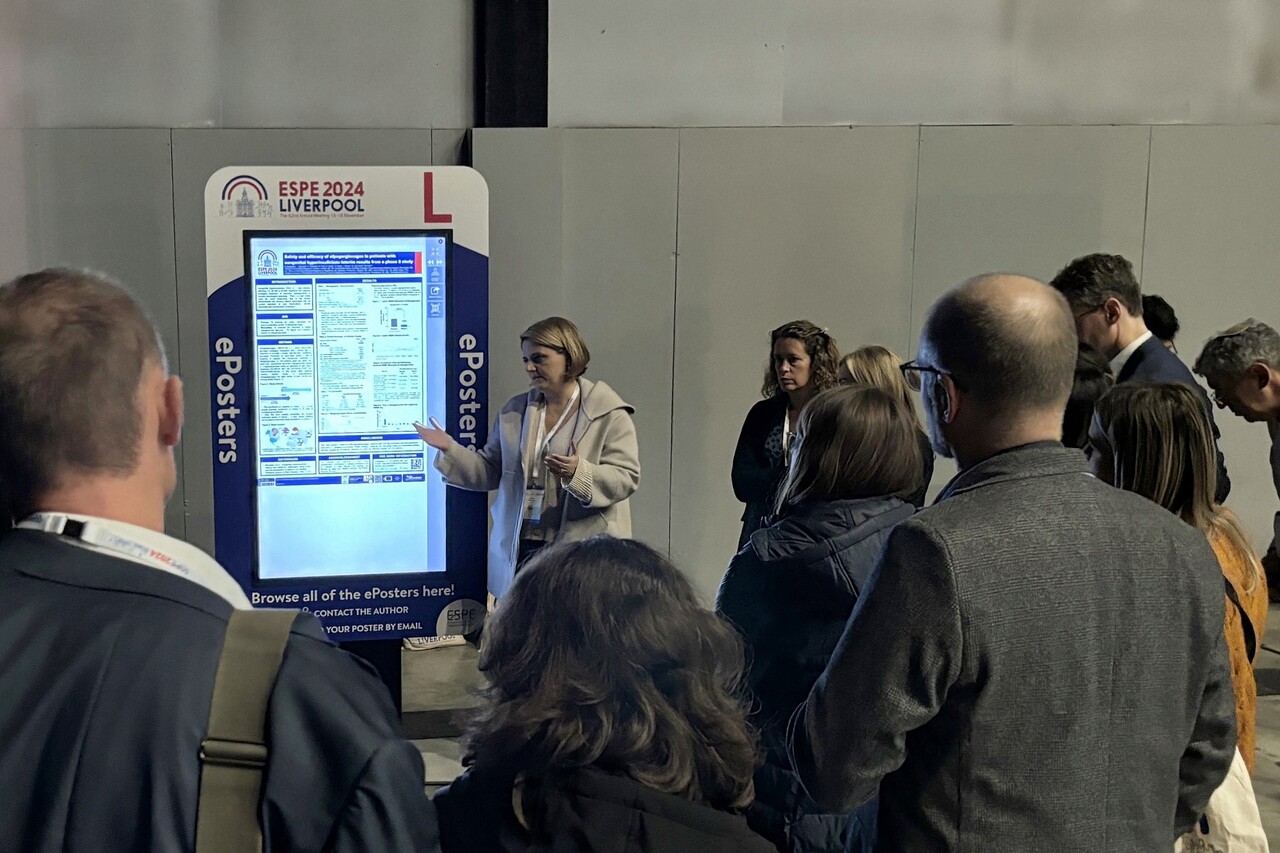 한미약품 유럽소아내분비학회 발표. [사진 제공-한미약품]