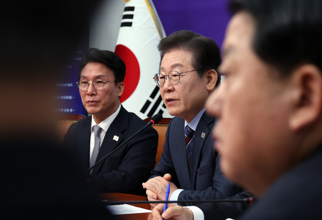 7일 더불어민주당 최고위원회의에 참석해 발언하고 있는 이재명 더불어민주당 대표 [사진=뉴시스]