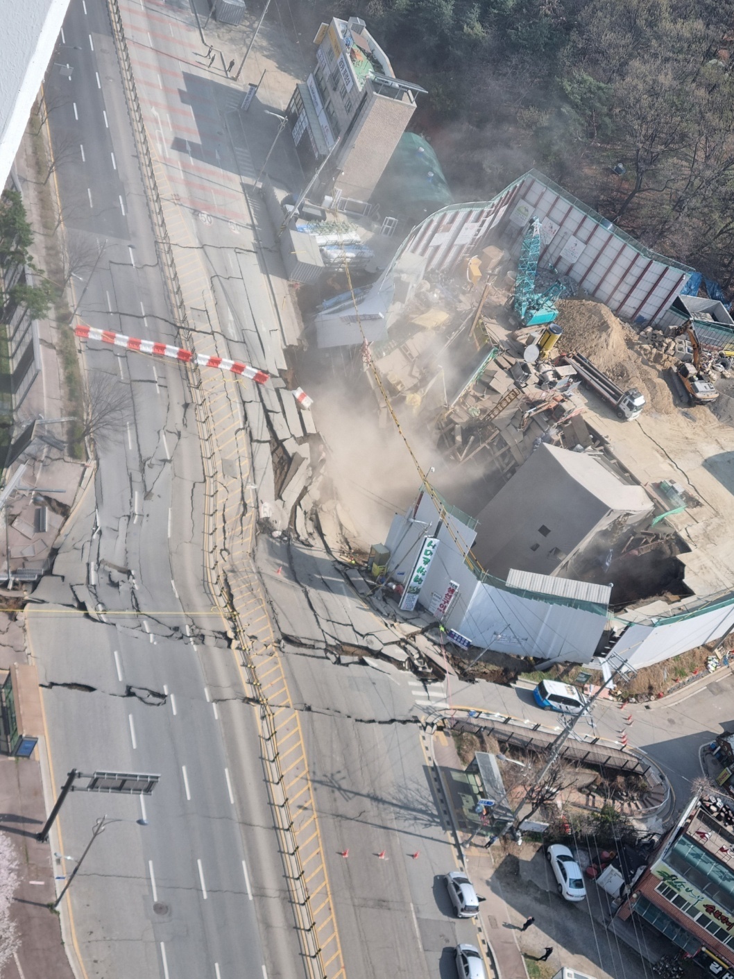 경기 광명시 일직동 신안산선 공사 현장에서 붕괴사고가 났다. [사진=뉴시스]