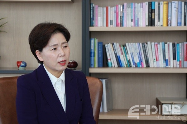 국민의힘 양향자 전 의원이 11일 투데이신문과의 인터뷰에서 출정식에 대해 이야기하고 있다.&nbsp;ⓒ투데이신문