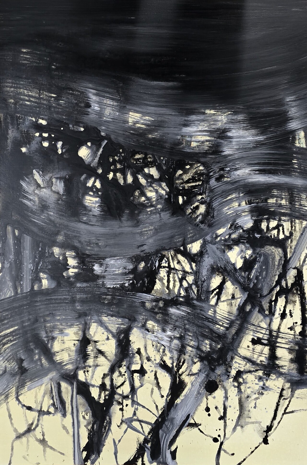 바람 부는 날, 91×117cm, Acrylic&nbsp; on&nbsp; canvas ⓒ두나무 아트큐브<br>