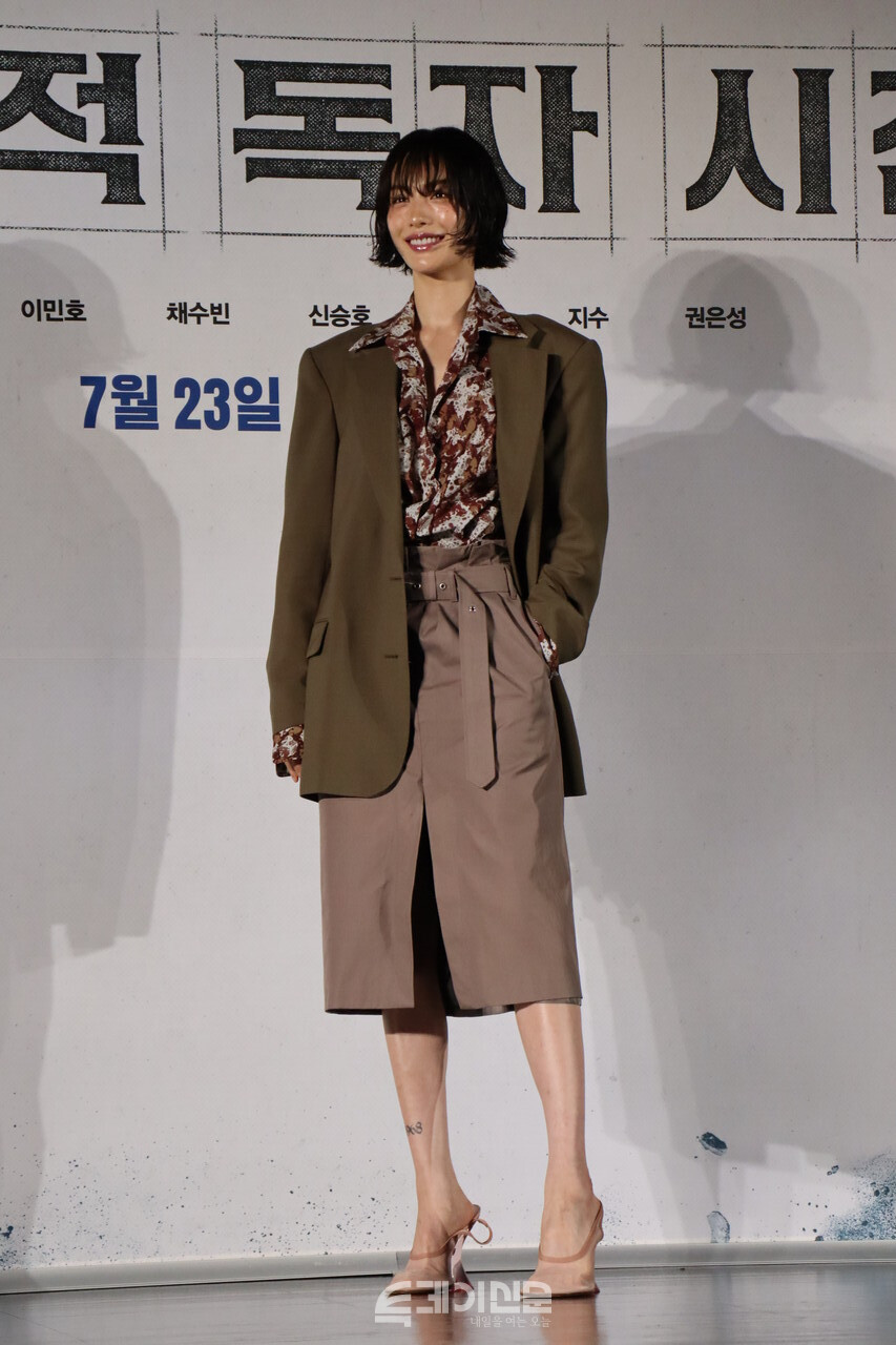 &lt;전지적 독자 시점&gt; 제작보고회에 참석해 포즈를 취하고 있는 배우 나나 ©투데이신문