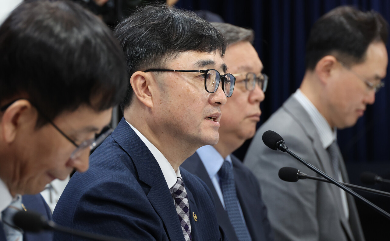 기획재정부 임기근 제2차관이 20일 오전 서울 종로구 정부서울청사에서 2024년 공공기관 경영실적 평가 결과 발표를 하고 있다. [사진=뉴시스]