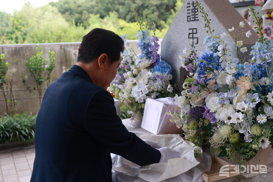 지난달 22일 경기도 고양시에 위치한 서울시립승화원에서 무연고 사망자의 공영장례가 치러지고 있다. ⓒ투데이신문