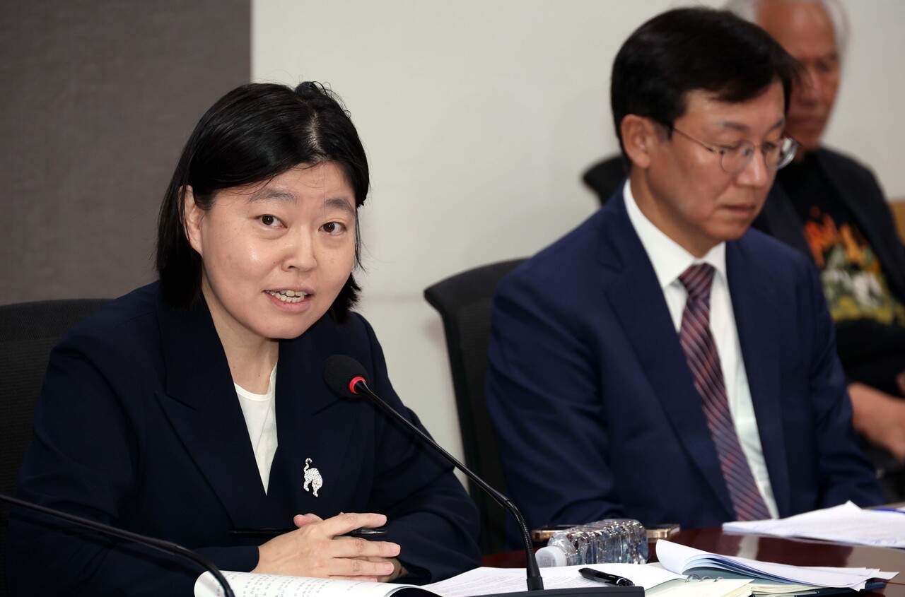 임은정 서울동부지방검찰청 검사장이 지난 8월 29일 서울 여의도 국회 의원회관 간담회의실에서 열린 검찰개혁 긴급 공청회에서 발언하고 있다. [사진제공=뉴시스]