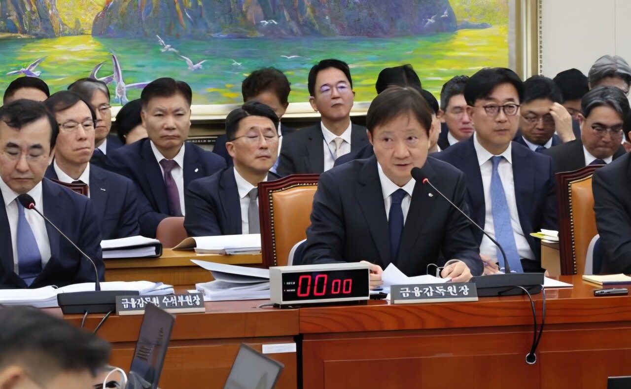 27일 정무위원회 국정감사에서 답변 중인 이찬진 금융감독원장