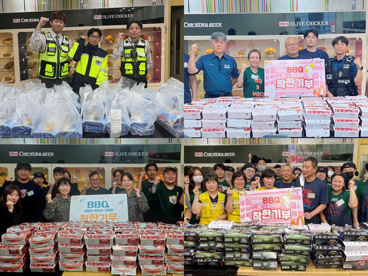 BBQ 치킨대학이 착한기부를 통해 올해 1월부터 10월까지 1만마리가 넘는 치킨을 기부했다. [사진=제너시스BBQ]