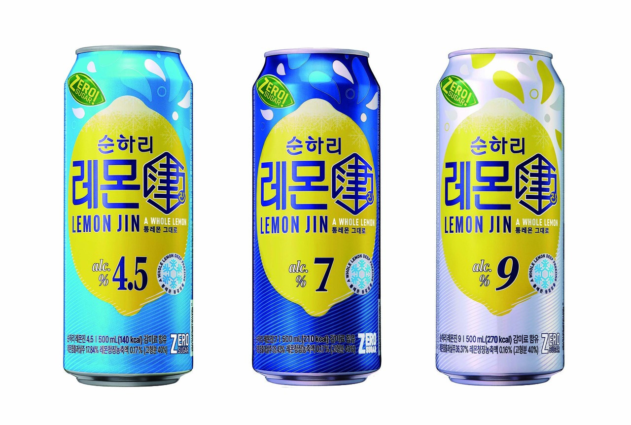 리뉴얼 레몬진 3종. [사진=롯데칠성음료]